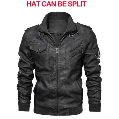 WTN Men's PU Leather Biker Jacket – Autumn Casual