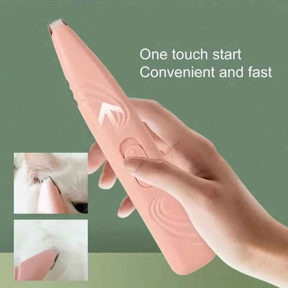 Rechargeable Dog Paw Trimmer with LED Light and Quiet Motor