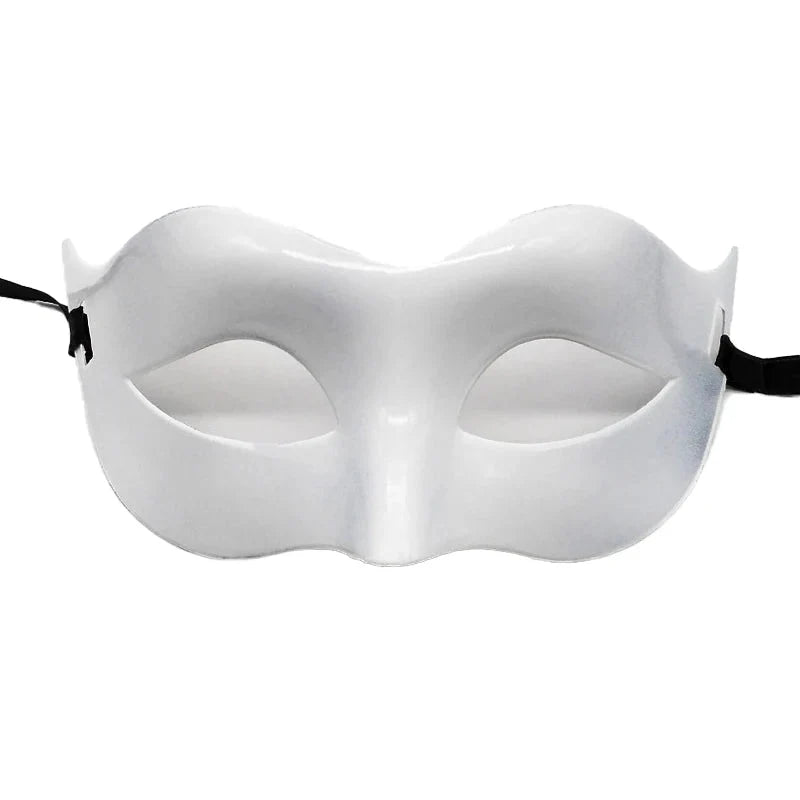 Masquerade Half Face Mask | Elegant Black & White Retro Design