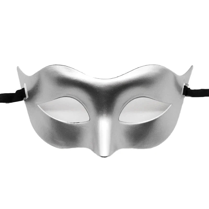 Masquerade Half Face Mask | Elegant Black & White Retro Design