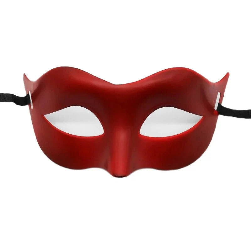Masquerade Half Face Mask | Elegant Black & White Retro Design