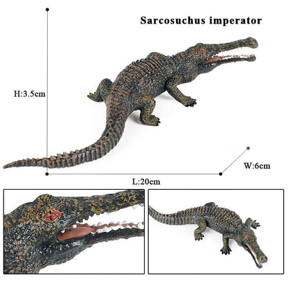 Sarcosuchus Crocodile Action Figure | Hand-Painted Wild Animal Model
