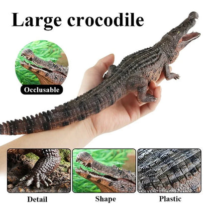 Sarcosuchus Crocodile Action Figure | Hand-Painted Wild Animal Model