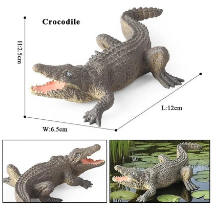 Sarcosuchus Crocodile Action Figure | Hand-Painted Wild Animal Model