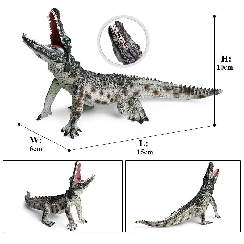 Sarcosuchus Crocodile Action Figure | Hand-Painted Wild Animal Model