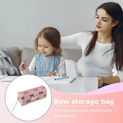 Plush Large Capacity Pencil Case | Cute Aesthetic Stationery Pouch and Cosmetic Organizer