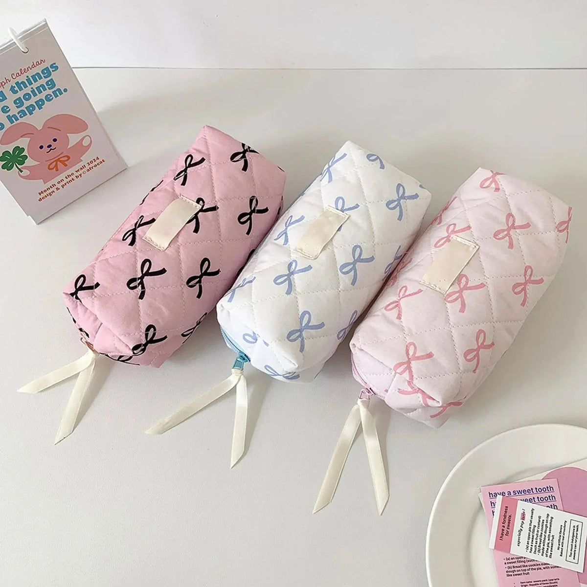 Plush Large Capacity Pencil Case | Cute Aesthetic Stationery Pouch and Cosmetic Organizer