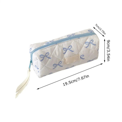 Plush Large Capacity Pencil Case | Cute Aesthetic Stationery Pouch and Cosmetic Organizer