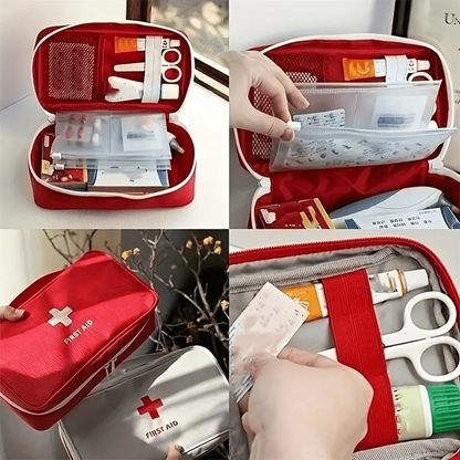 Portable First Aid Kit Bag | Compact Emergency Survival and Medicine Storage Tote
