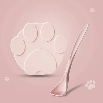 Portable Silicone Pet Food Lid and Spoon Set | 2-in-1 Can Cover and Sealer for Dogs and Cats