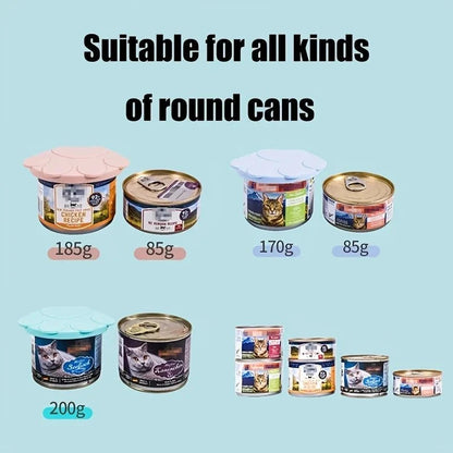 Portable Silicone Pet Food Lid and Spoon Set | 2-in-1 Can Cover and Sealer for Dogs and Cats