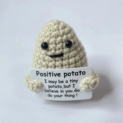 Mini Handmade Potato Hug Doll | Positive Energy Plush with Card