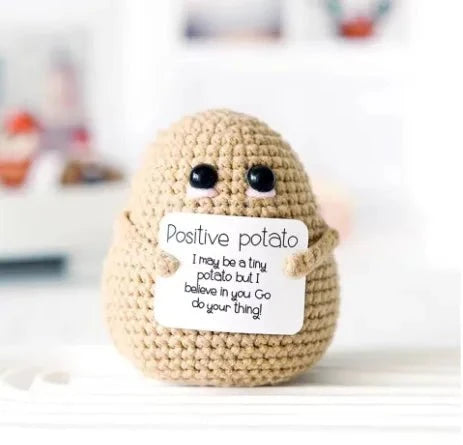 Mini Handmade Potato Hug Doll | Positive Energy Plush with Card