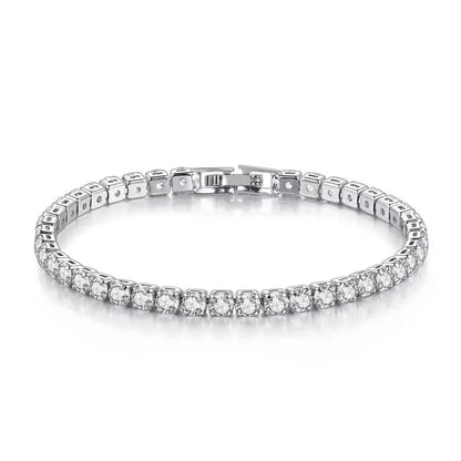 S925 Sterling Silver Tennis Bracelet | Zirconia Chain Jewelry for Women and Men