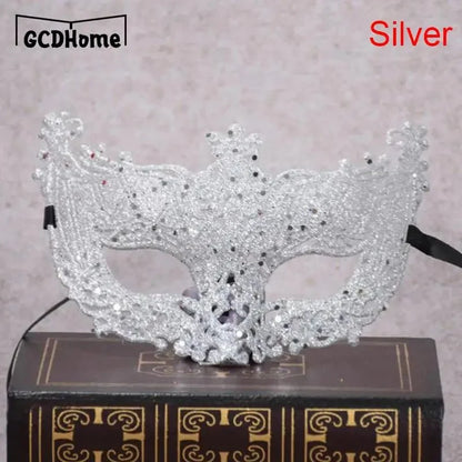 Silver and Black Venetian Masquerade Eye Mask | Elegant Party Accessory