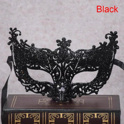 Silver and Black Venetian Masquerade Eye Mask | Elegant Party Accessory
