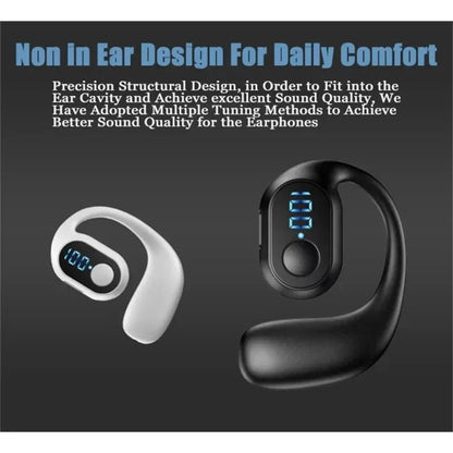 Single Ear Hanging Earphones | Wireless Bluetooth Sports Headset with Mic