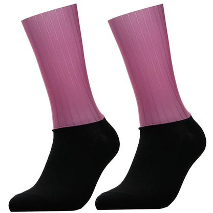 Unisex Anti-Slip Aero Cycling Socks | Silicone-Striped Knee-High Sports Socks